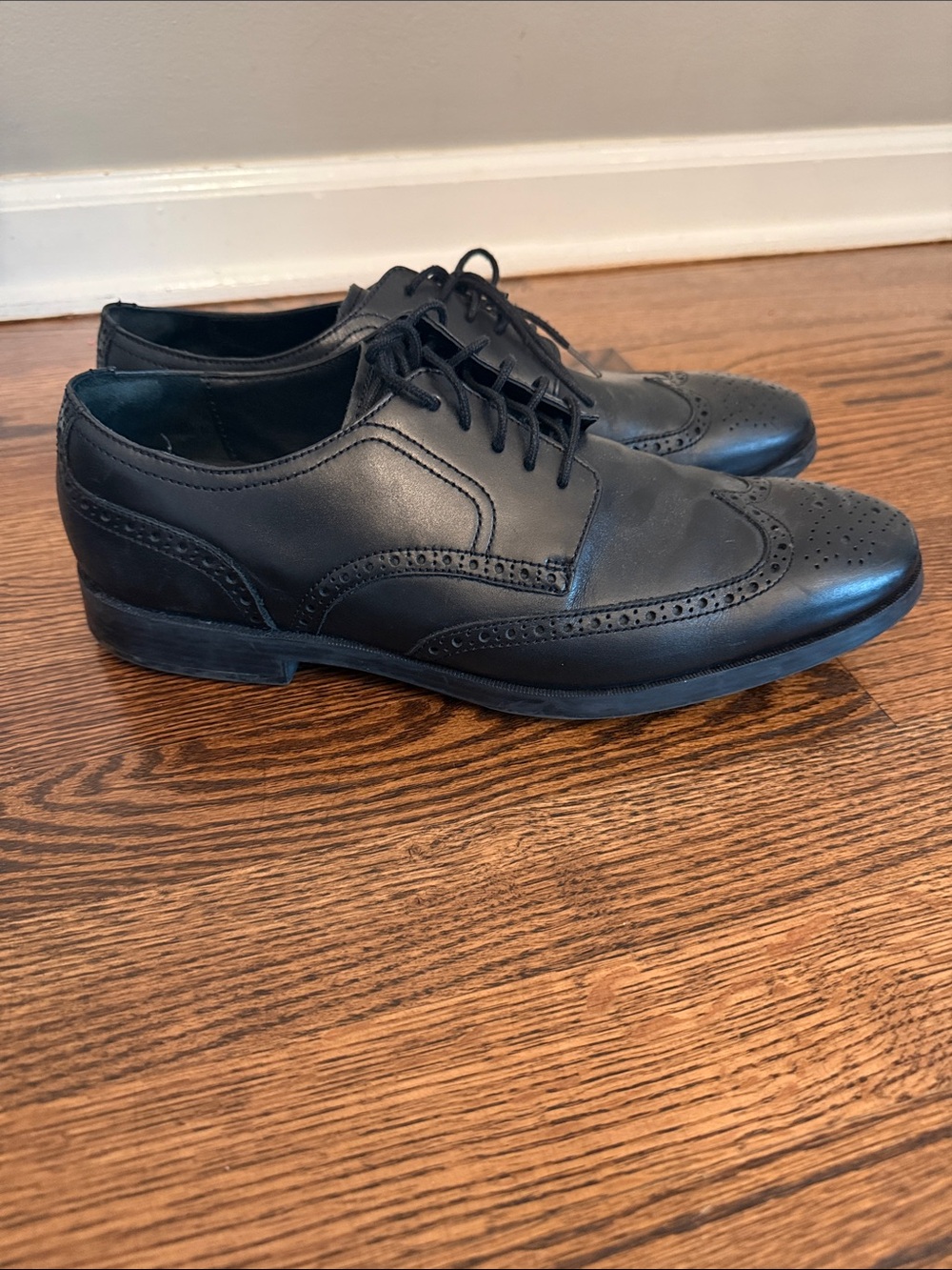 Men's Cole Haan Black Wingtip Dress Shoes size 11